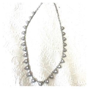 Judith Ripka Dewdrop Necklace Sterling Silver.
